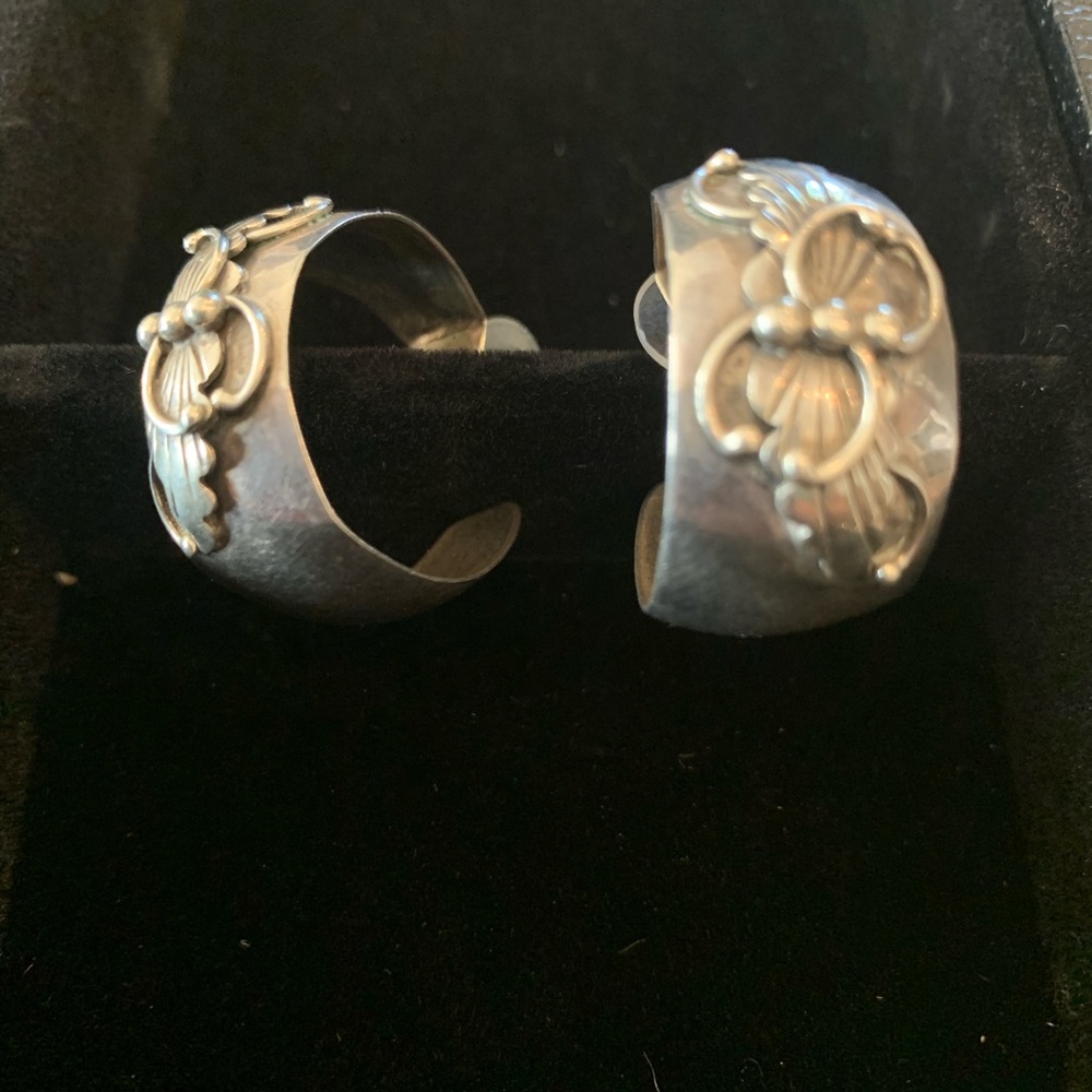 925 Sterling Silver Vintage Earrings - Picture 3 of 11